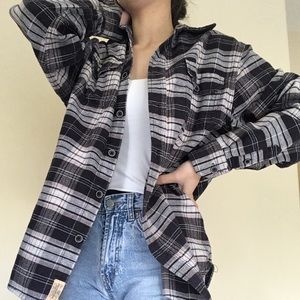 ♦️ JACHS Oversized Flannel Button Down